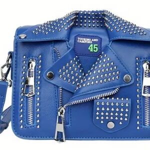 Studded Blue Crossbody Bag